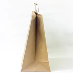 Коричневый крафт пакет 450*480*170мм с плоскими ручками