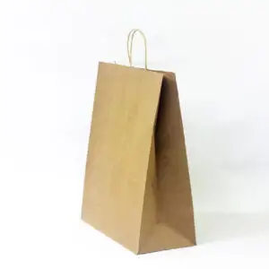 Коричневый крафт пакеты 260*350*150мм с кручеными ручками